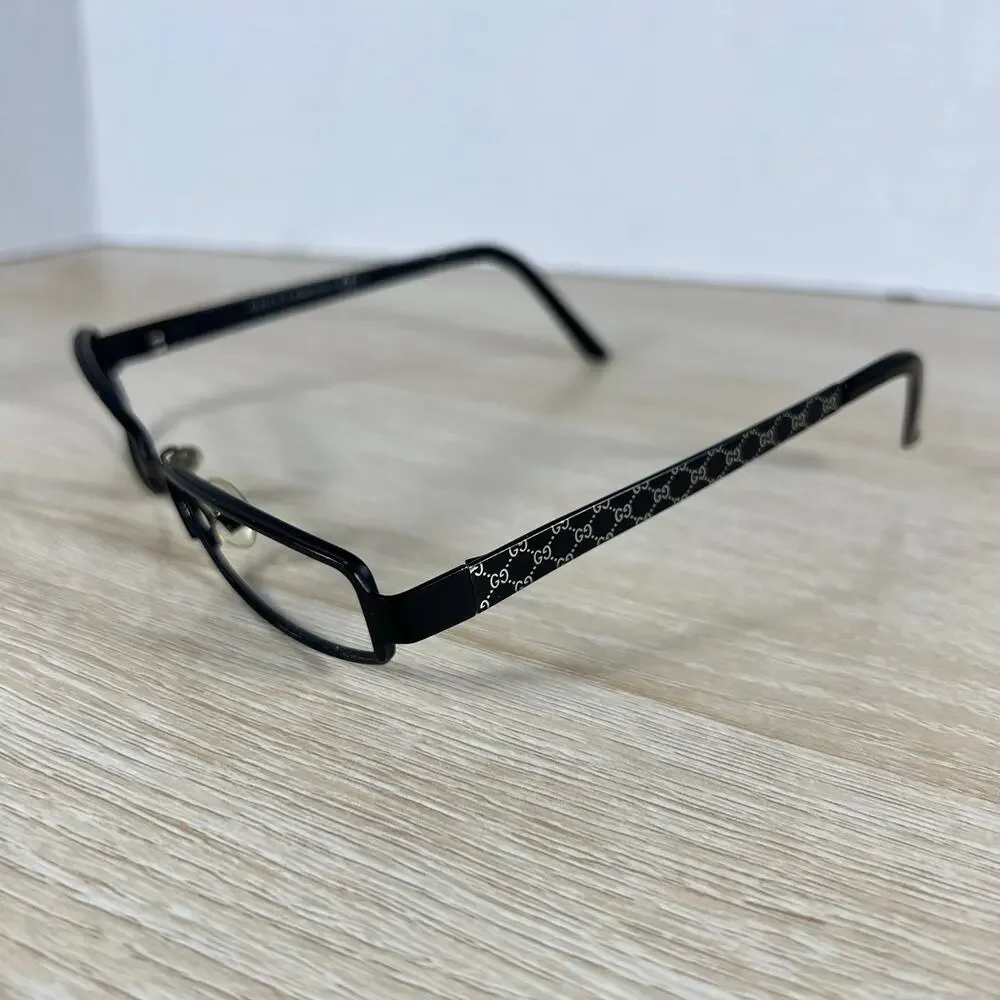 Gucci GG2867 003 Eyeglasses Matte Black Metal FRAMES ONLY Monogrammed 51-17-135